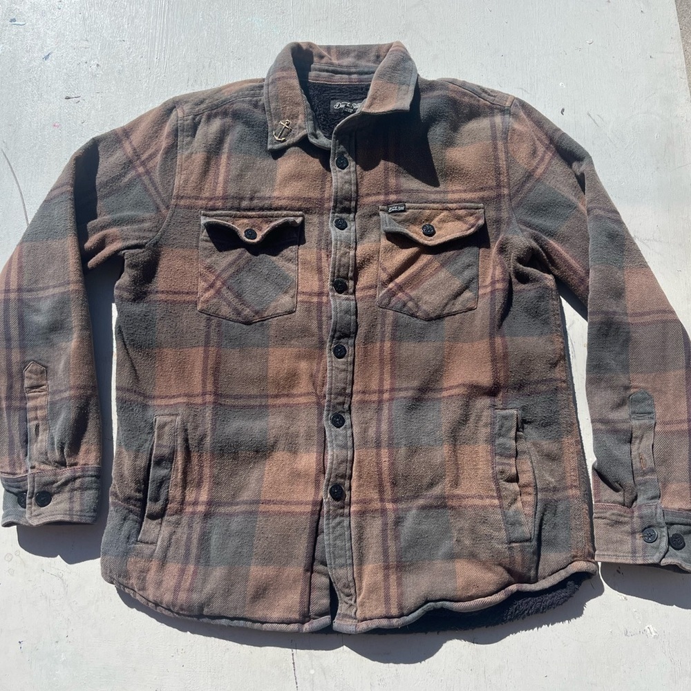 Men's Dark Seas Shacket Multicolor Plaid M‎ Heavy Work Chore Lined Outdoor